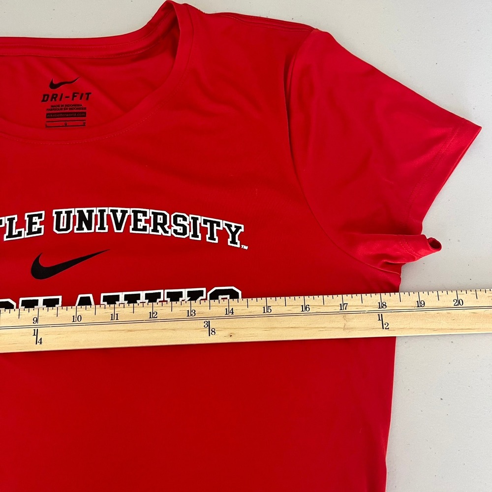 Nike Seattle University Redhawks Dri-FIT‎ Performance Shirt Red Womens Large - Picture 11 of 14